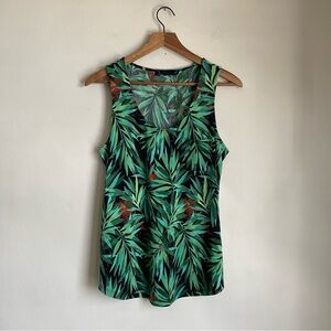 Tropical Green Sleeveless Top